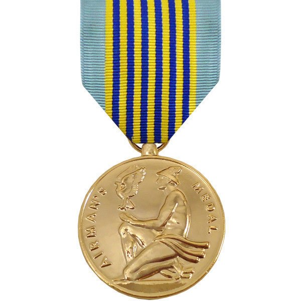 Full Size Medal: Airman's Medal - 24k Gold Plated - Hooyah Woodworks LLC