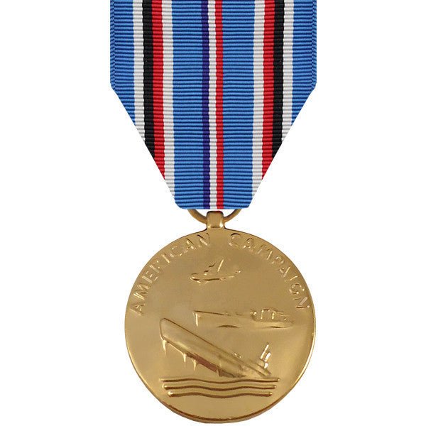 Full Size Medal: American Campaign - 24k Gold Plated - Hooyah Woodworks LLC