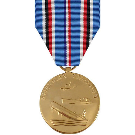 Full Size Medal: American Campaign - 24k Gold Plated - Hooyah Woodworks LLC