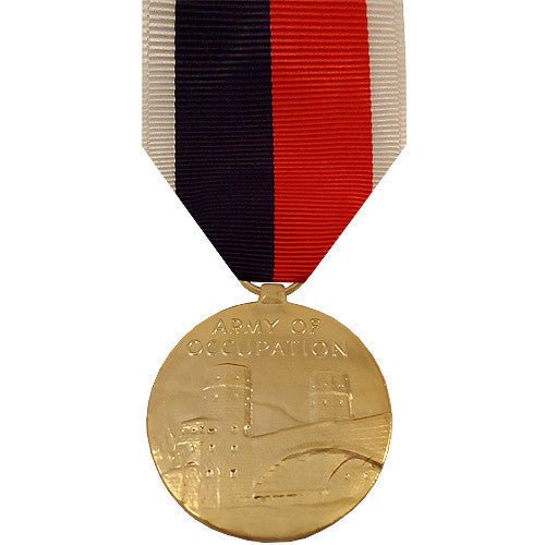 Full Size Medal: Army and Air Force WWII Occupation - 24k Gold Plated - Hooyah Woodworks LLC