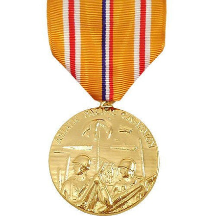 Full Size Medal: Asiatic Pacific Campaign - 24k Gold Plated - Hooyah Woodworks LLC