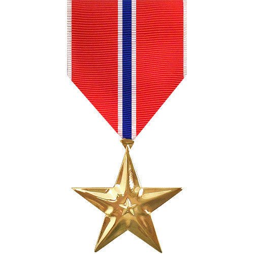 Full Size Medal: Bronze Star - 24k Gold Plated - Hooyah Woodworks LLC