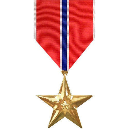 Full Size Medal: Bronze Star - 24k Gold Plated - Hooyah Woodworks LLC
