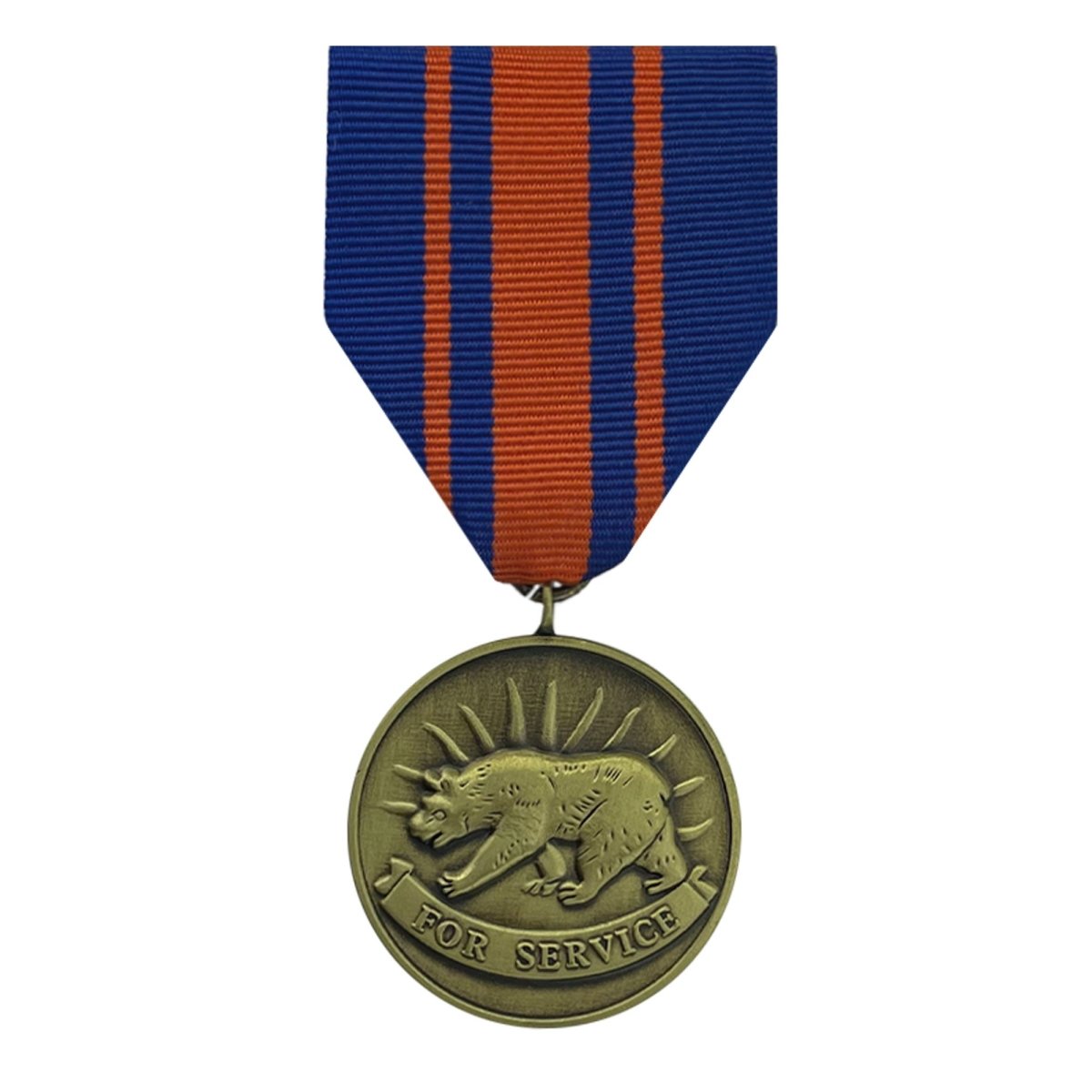 Full Size Medal: California National Guard Service Medal - Hooyah Woodworks LLC