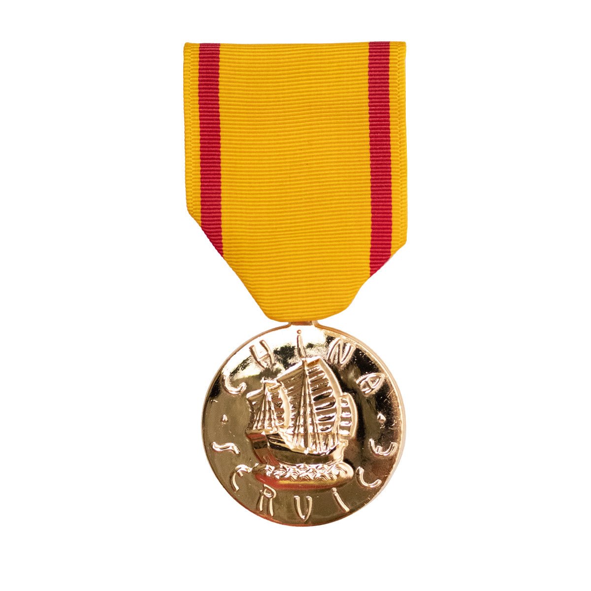 Full Size Medal: China Service Navy - 24k Gold Plated - Hooyah Woodworks LLC