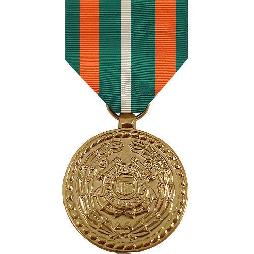 Full Size Medal: Coast Guard Achievement - 24k Gold Plated - Hooyah Woodworks LLC