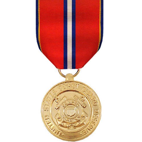 Full Size Medal: Coast Guard Reserve Good Conduct - 24k Gold Plated - Hooyah Woodworks LLC