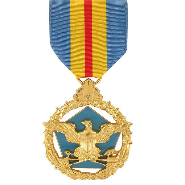 Full Size Medal: Defense Distinguished Service - 24k Gold Plated - Hooyah Woodworks LLC