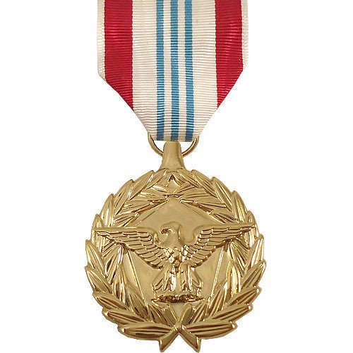Full Size Medal: Defense Meritorious Service - 24k Gold Plated - Hooyah Woodworks LLC