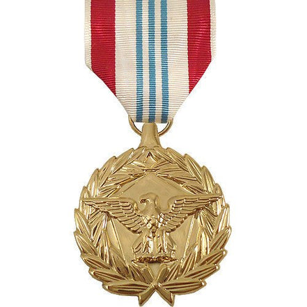 Full Size Medal: Defense Meritorious Service - 24k Gold Plated - Hooyah Woodworks LLC