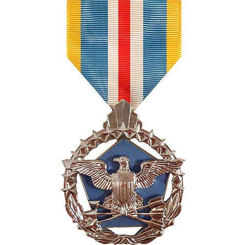 Full Size Medal: Defense Superior Service - 24k Gold Plated - Hooyah Woodworks LLC