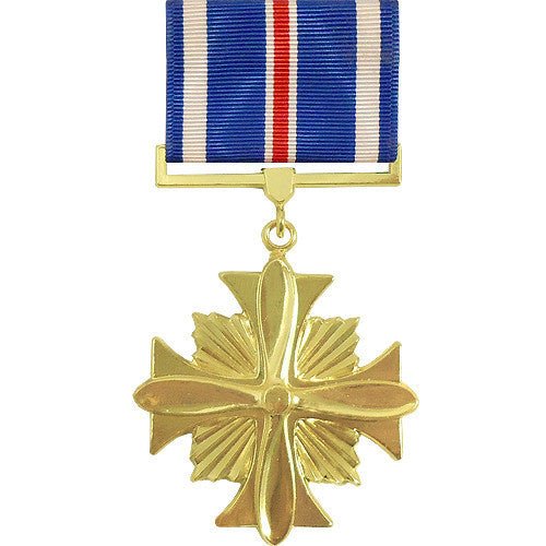 Full Size Medal: Distinguished Flying Cross - 24k Gold Plated - Hooyah Woodworks LLC