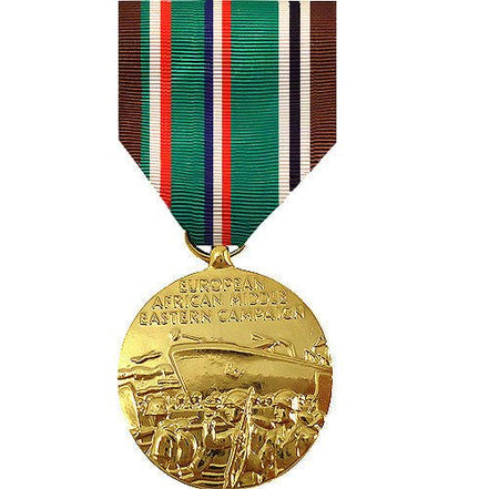 Full Size Medal: European African Middle East Campaign - 24k Gold Plated - Hooyah Woodworks LLC