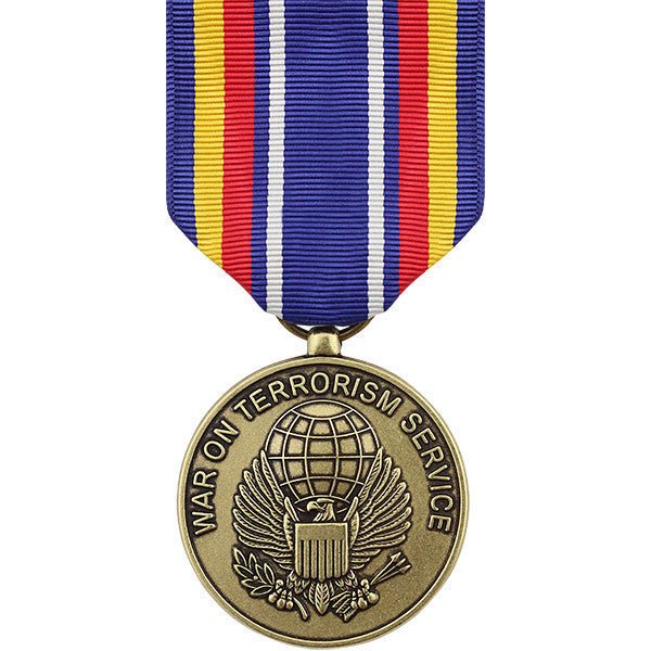 Full Size Medal: Global War on Terrorism Service - Hooyah Woodworks LLC