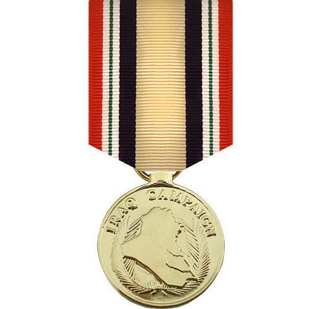 Full Size Medal: Iraq Campaign Medal - 24k Gold Plated - Hooyah Woodworks LLC