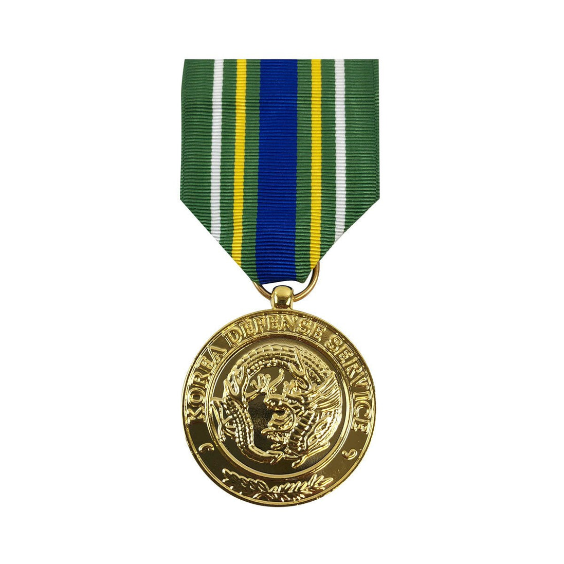 Full Size Medal: Korean Defense Service Medal - 24k Gold Plated - Hooyah Woodworks LLC