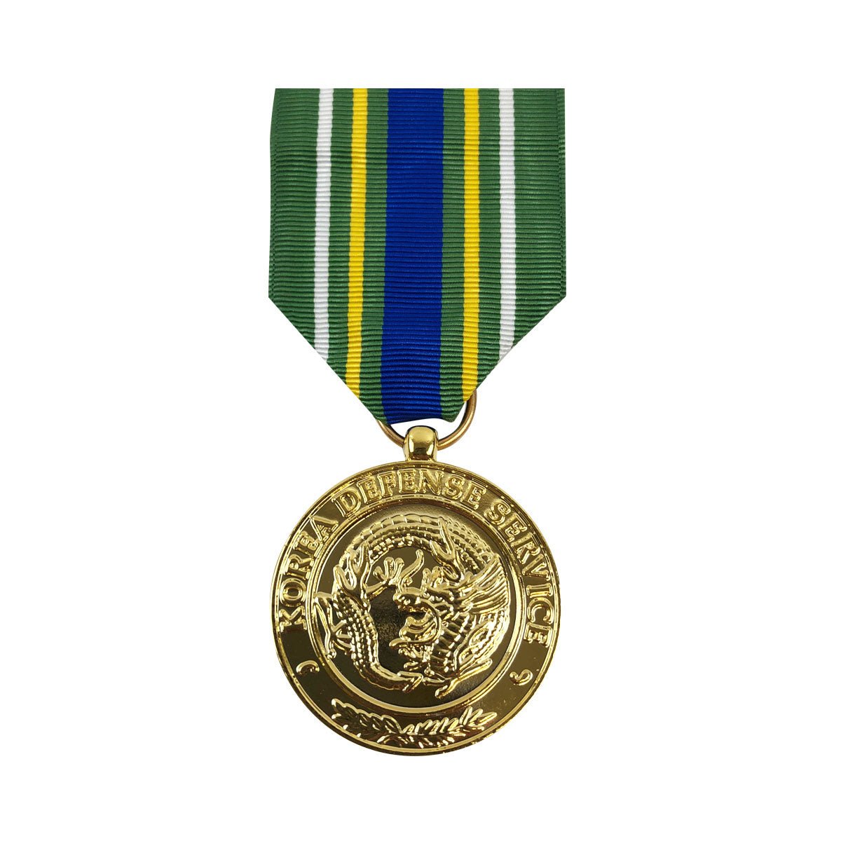 Full Size Medal: Korean Defense Service Medal - 24k Gold Plated - Hooyah Woodworks LLC