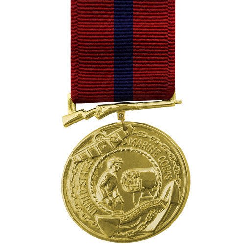 Full Size Medal: Marine Corps Good Conduct - 24k Gold Plated - Hooyah Woodworks LLC