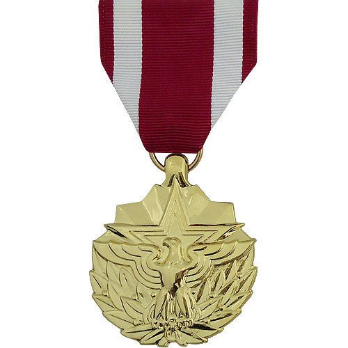Full Size Medal: Meritorious Service - 24k Gold Plated - Hooyah Woodworks LLC