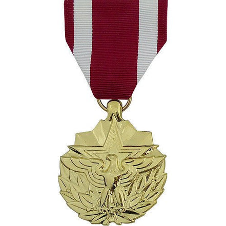 Full Size Medal: Meritorious Service - 24k Gold Plated - Hooyah Woodworks LLC
