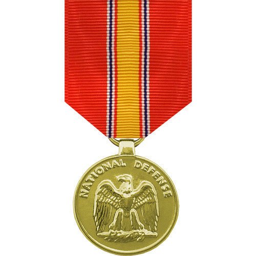 Full Size Medal: National Defense - 24k Gold Plated - Hooyah Woodworks LLC