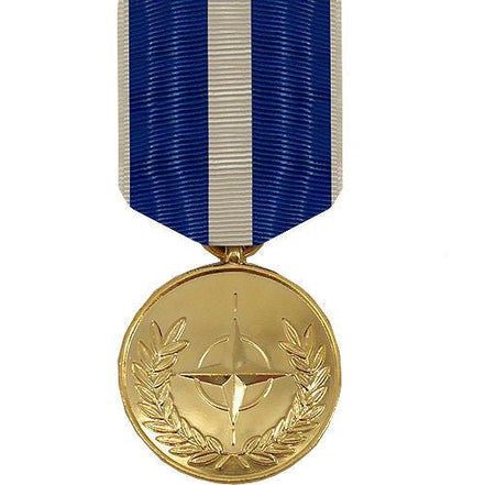 Full Size Medal: NATO Kosovo - 24k Gold Plated - Hooyah Woodworks LLC