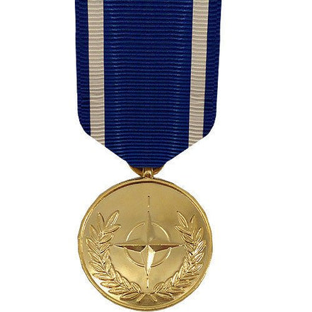 Full Size Medal: NATO Medal - 24k Gold Plated - Hooyah Woodworks LLC