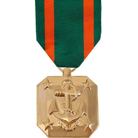Full Size Medal: Navy and Marine Corps Achievement - 24k Gold Plated - Hooyah Woodworks LLC