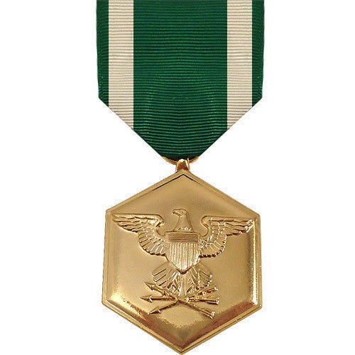 Full Size Medal: Navy and Marine Corps Commendation - 24k Gold Plated - Hooyah Woodworks LLC