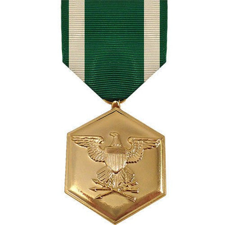 Full Size Medal: Navy and Marine Corps Commendation - 24k Gold Plated - Hooyah Woodworks LLC