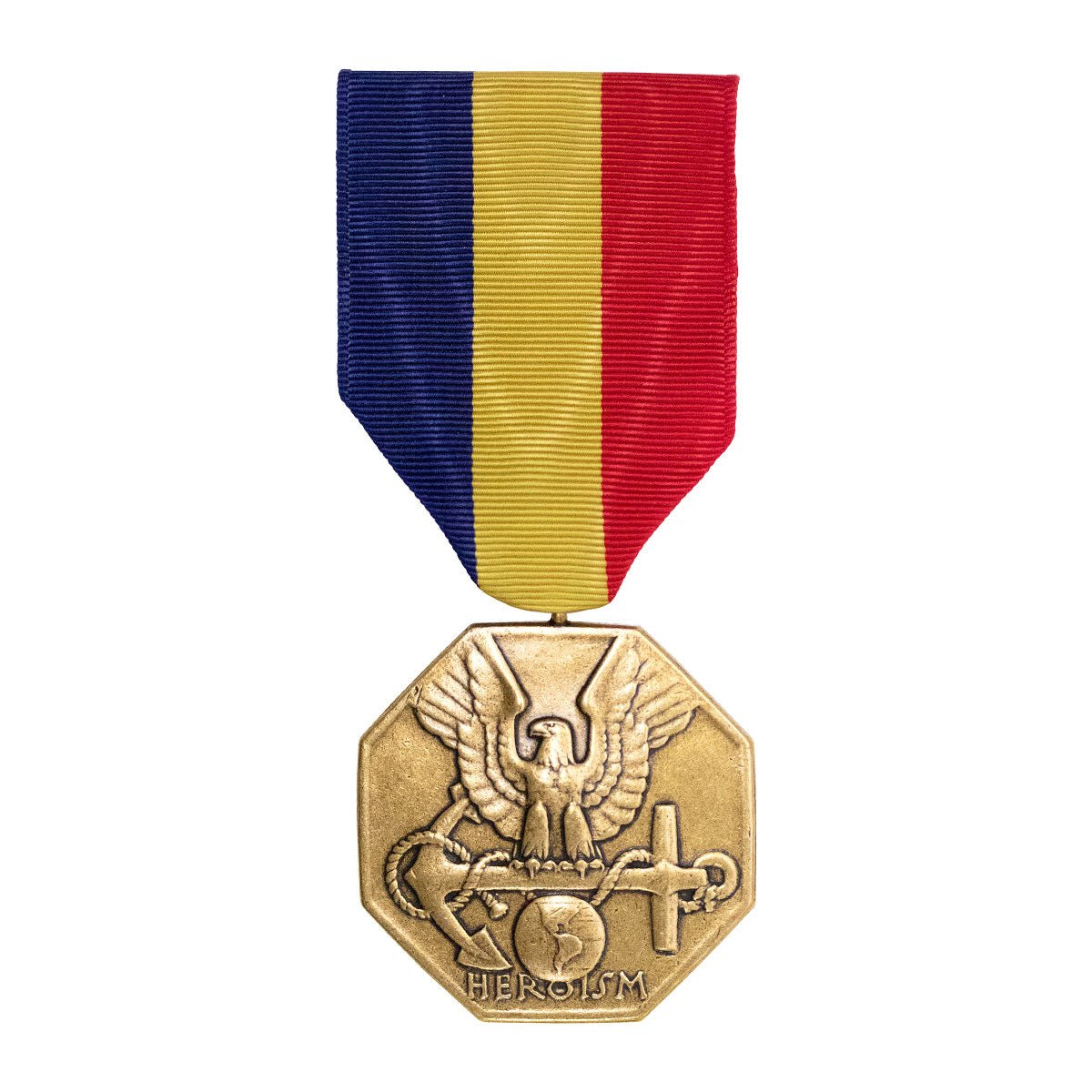 Full Size Medal: Navy and Marine Corps Medal - Hooyah Woodworks LLC