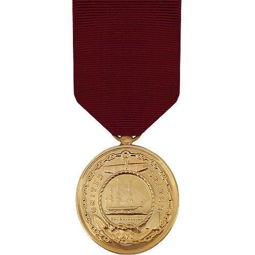 Full Size Medal: Navy Good Conduct - 24k Gold Plated - Hooyah Woodworks LLC