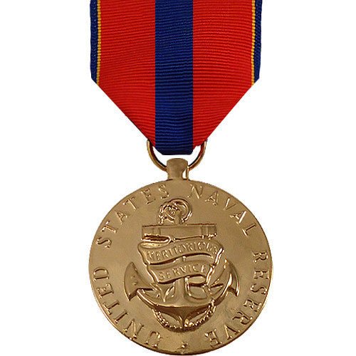Full Size Medal: Navy Reserve Meritorious Service - 24k Gold Plated - Hooyah Woodworks LLC