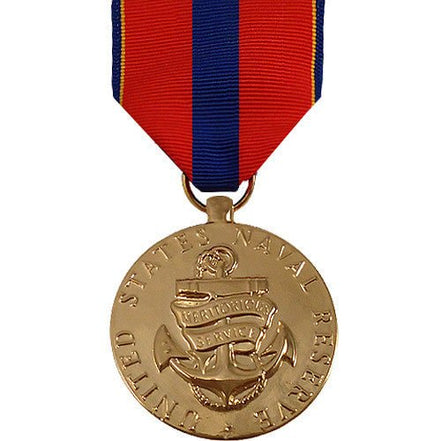 Full Size Medal: Navy Reserve Meritorious Service - 24k Gold Plated - Hooyah Woodworks LLC
