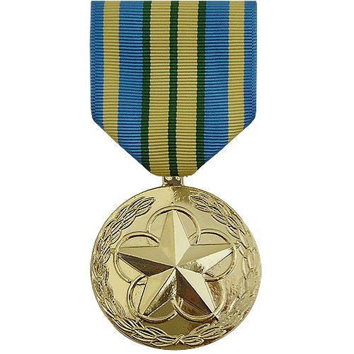 Full Size Medal: Outstanding Volunteer Service - 24k Gold Plated - Hooyah Woodworks LLC