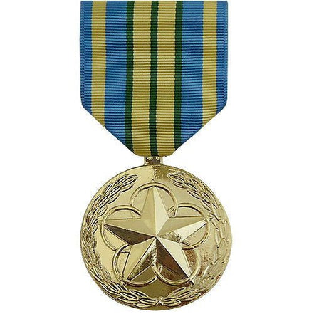 Full Size Medal: Outstanding Volunteer Service - 24k Gold Plated - Hooyah Woodworks LLC