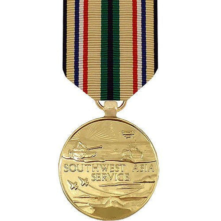 Full Size Medal: Southwest Asia - 24k Gold Plated - Hooyah Woodworks LLC