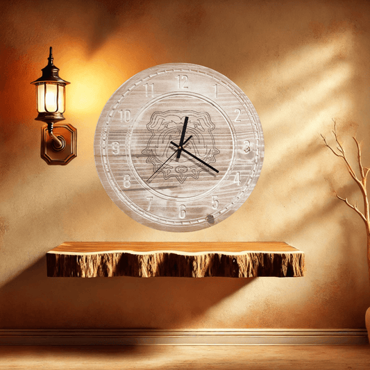 Georgia bulldog clock (dog) - Hooyah Woodworks LLC
