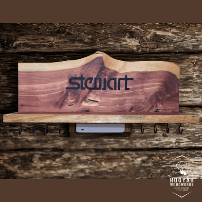 Personalized wooden GPS dog collar charging dock