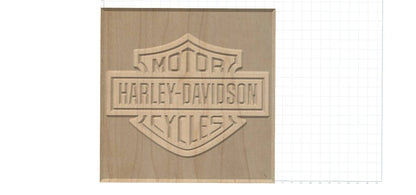 Harley Davidson wood sign made from Cherry wood and painted design