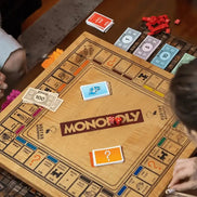 Custom 23-inch hardwood property board game, personalized — Hooyah Woodworks
