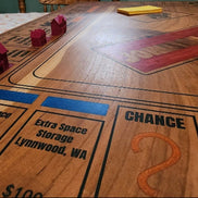Custom wooden board game with engraved family names — Hooyah Woodworks