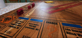 Custom wooden board game with engraved family names — Hooyah Woodworks