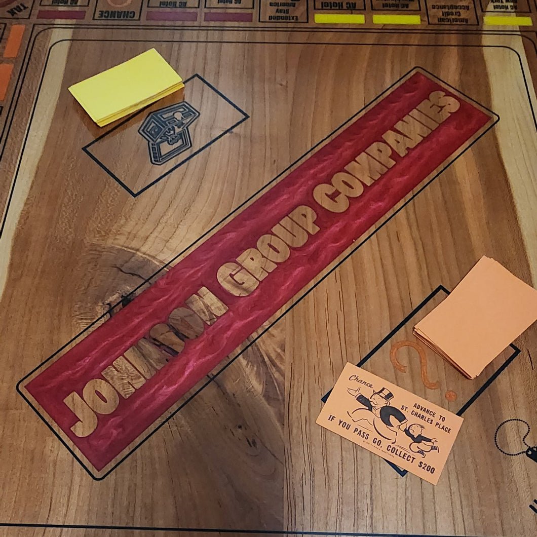 Heirloom quality CUSTOM Monopoly board - Hooyah Woodworks LLC