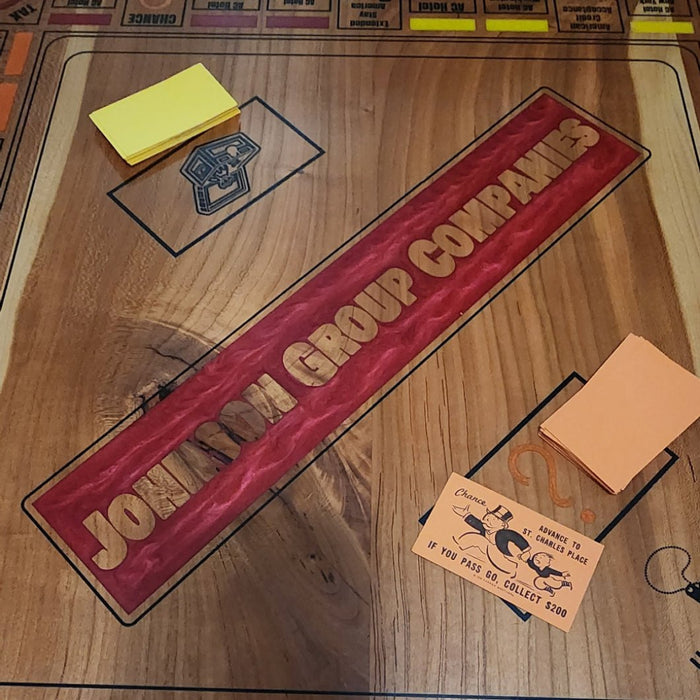 Custom heirloom hardwood property board game, personalized — Hooyah Woodworks