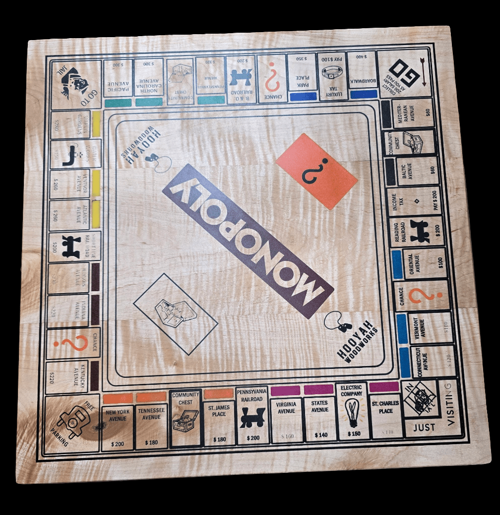 heirloom quality custom monopoly board