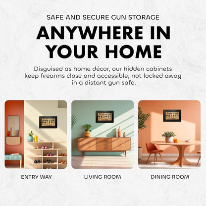 Hidden Gun Cabinet Put On The Full Armor Of God, Secure Concealed Ephesians 6:10 Gun Safe by Bellewood Designs - Hooyah Woodworks LLC