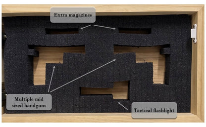 Hidden Gun Cabinet Put On The Full Armor Of God, Secure Concealed Ephesians 6:10 Gun Safe by Bellewood Designs - Hooyah Woodworks LLC