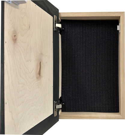 Hidden Gun Safe Black Horse Wall Art Decoration - Secure Gun Cabinet by Bellewood Designs - Hooyah Woodworks LLC