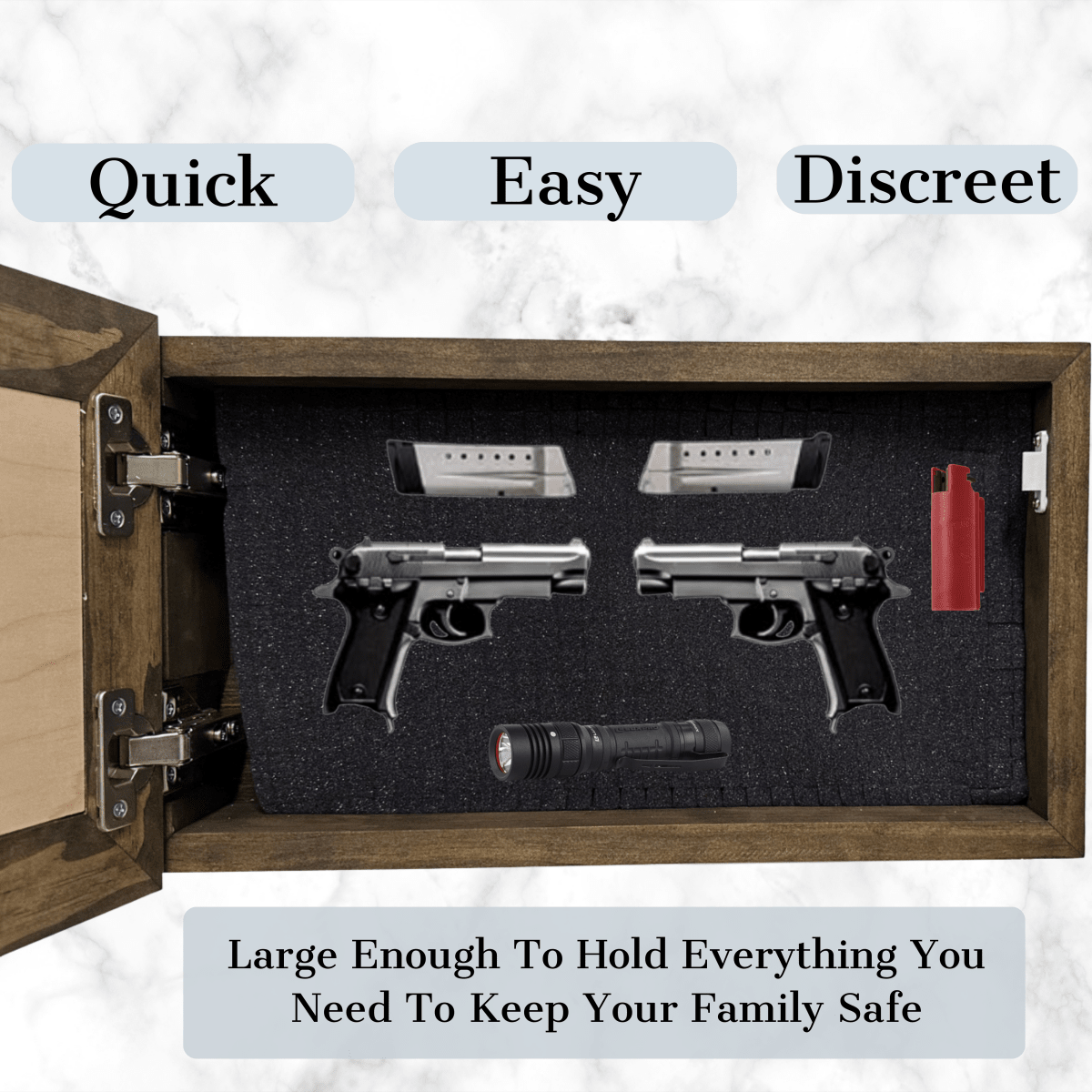 Hidden Gun Safe - Deer Scene Wall Gun Cabinet - Hidden Wall Storage - Wood Gun Cabinet - Handcrafted Gun Concealment Furniture - Hidden Gun Storage by Bellewood Designs - Hooyah Woodworks LLC